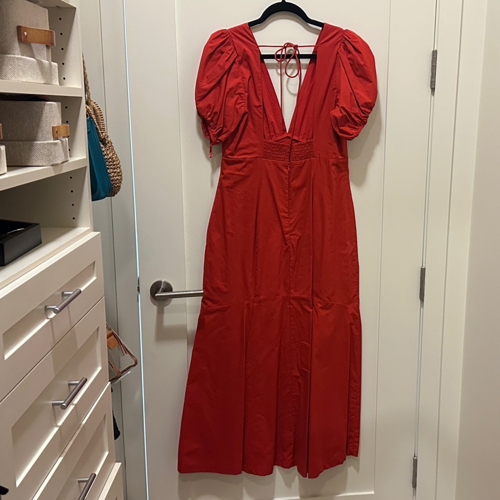Abercrombie & Fitch Bold Red Midi Dress - Picture 4 of 6